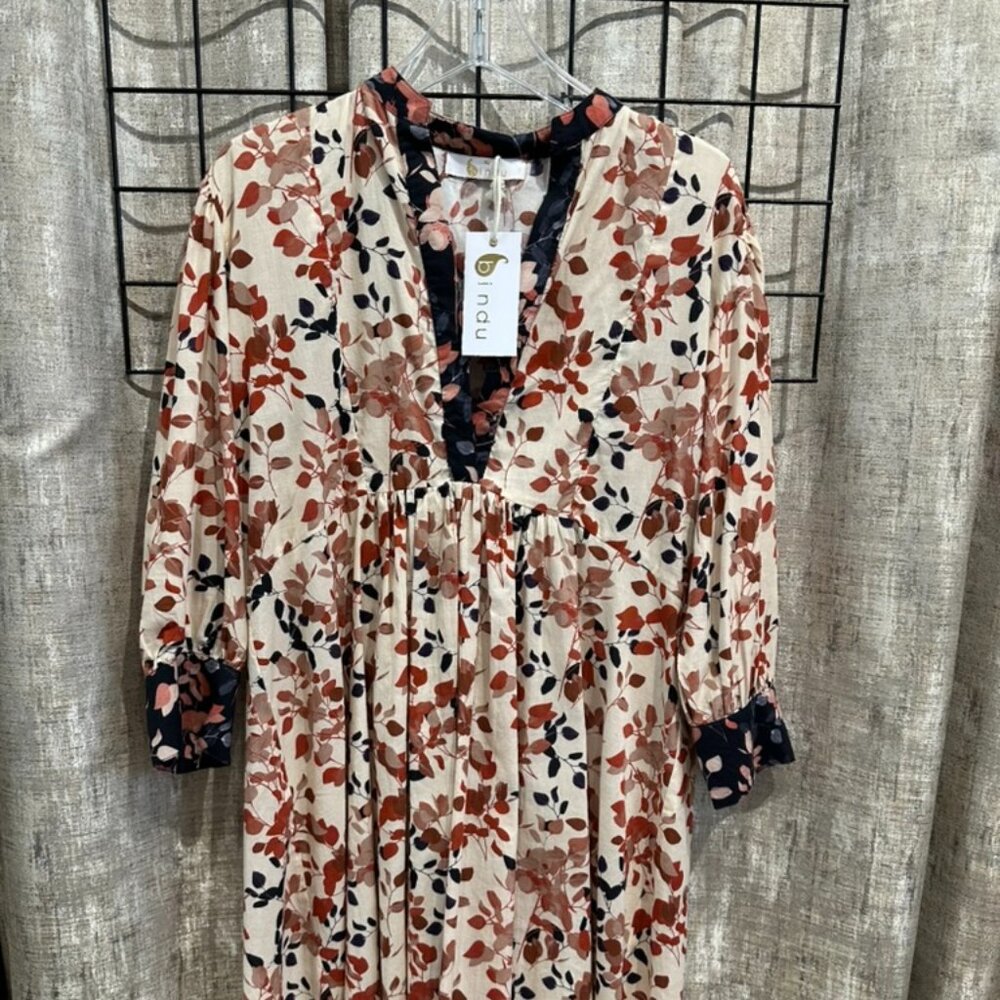 Bindu Leonor Long Sleeve Short Dress